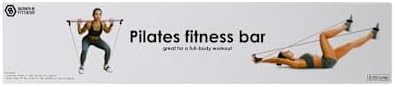 Pilates Fitness Bar, Full Body Workout Exercise Equipment with Resistance Bands, Pink