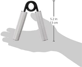 Grip Strengthener, 100 lb Silver Aluminum, Stainless Steel