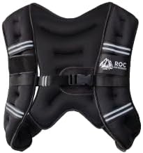 Roc Outdoors Weighted Vest W/ Rub-Free Technology for Woman and Men, 5lb/10lb/15lb/20lb/30lb Weight Vest with Reflective Stripe for Workout, Strength Training, Running, Walking, Fitness, Weight Training, Weight Loss, Weightlifting
