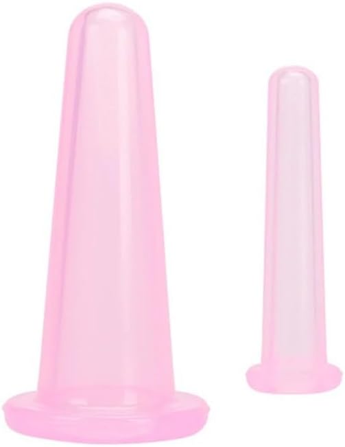 4Pcs Massage Cupping Set Silicone Mini Facial Cups Face Massager Helper Skin Care Neck Back Eyes Massaging Cup Safe to Use, Don't Worry About Burns Health Care Products, Massage Tools (Pink)