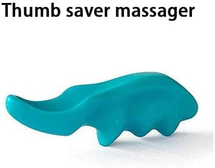 Manual Trigger Point Massage Tool and Thumb Saver for Full Body Deep Tissue Massage, Include 1 Green Thumb Protector Tool, 1 Blue Gun Type Massage Tool, 1 Black Hand Held 3-Legged Massage Knobs