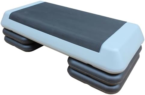 Aerobic Exercise Step Platform for Home Gym, 4 Stackable Risers -Adjustable Hight, Step Up Exercise Platform, Fitness Training Workout Stepper, Cardio Strength