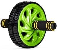 Crown Sporting Goods Ab Wheel with Dual Non-Skid Wheels and No-Slip Comfort Grips