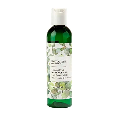 Eucalyptus Massage Oil by Sonoma Lavender, Body Oil for Sore Muscles, Massaging Oil for Full Body, 4 oz