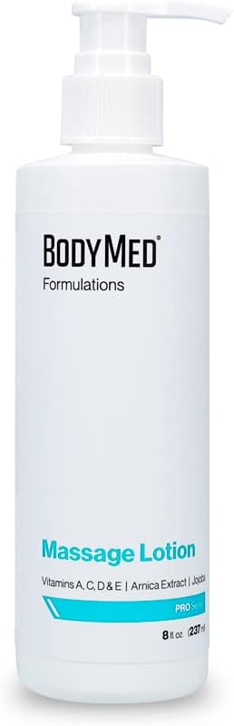 BodyMed Formulations Massage Lotion, 8 oz. – Fragrance-Free, All-Natural Lotion for Massage Therapy – Leaping Bunny Certified – with Arnica Extract & Jojoba – Non-Staining, & Paraben Free (Pack of 2)