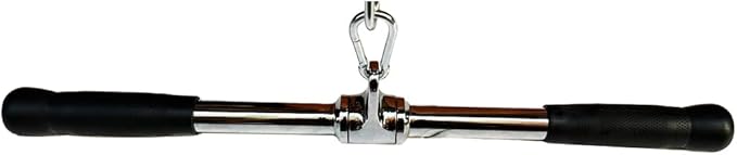 qibylift Barbell Multi-Exerciser Cable Attachment For Cable Machines, Lat Pull Down Bar Cable Machine Attachments, Tricep Press Down Bar, Revolving Straight Curl Pulldown Bar with Rotating & Rubber Handle Grips