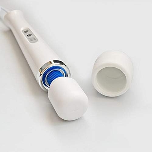 CHARMING 10 Speeds Wired Powerful Handheld Back Massager with Strong Vibration, Personal Therapy Massager for Sports Recovery, Muscle Aches, Full Body Pain (White)