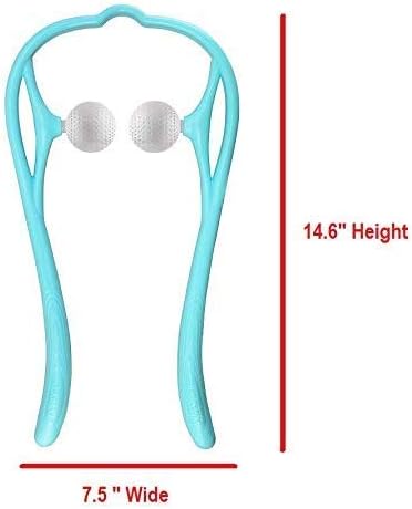 Mount Plus M1212 Shiatsu Neck Massager for Neck and Shoulder with Deep Tissue Trigger Point Manual Self Muscle Massage for Muscle Pain Relief (Simulates Massage Therapist Hands) (20 Pack Blue)