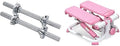 Sunny Health & Fitness Exercise Stepping Machine, Portable Mini Stair Stepper for Home or Office Workouts + Sunny Health & Fitness 35.5 cm (14") Threaded Chrome Dumbbell Bar