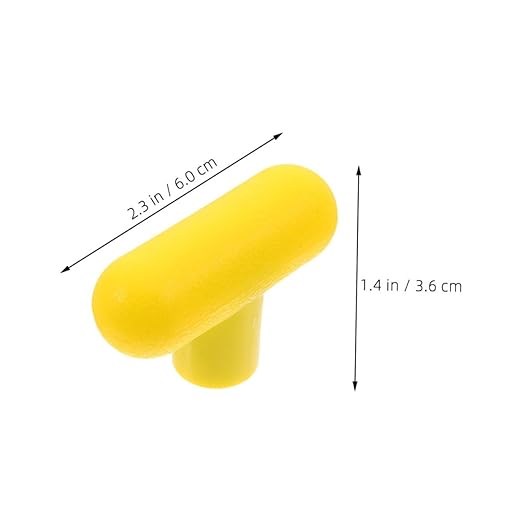 VALICLUD 2Pcs Yellow Handle Grips for Cable Machine Attachments Ergonomic Gym Equipment Handles for Arm Exercise Strength Training with Rotation and Knob