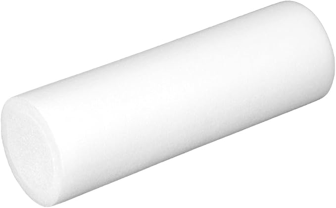 Medium/Firm White PE Foam Roller (18" Full Round)