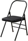 Yoga Auxiliary Chair Pilates Backless Yoga Chair Iyengar Auxiliary Chair with Non-Slip Feet Covers Professional Strength Training Chair,Black-45 * 42 * 80cm