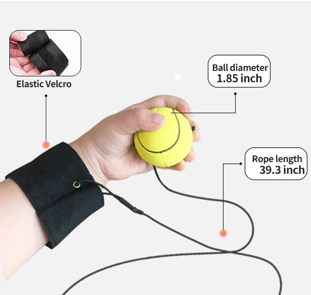 ZUYEE 4/8/16/32 Pack Wrist Return Ball 1.85 Inch Sports Wrist Balls On A String Rubber Rebound Balls (Basketball, Baseball, Soccer) Wristband Toy for Children Kids Gift Exercise or Play