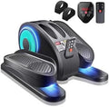 ESL Under Desk Elliptical - Portable Leg Exerciser with Pedal Strap for Seniors, Compact Seated Elliptical with Remote Control, LCD Display Electric Elliptical Trainers for Home