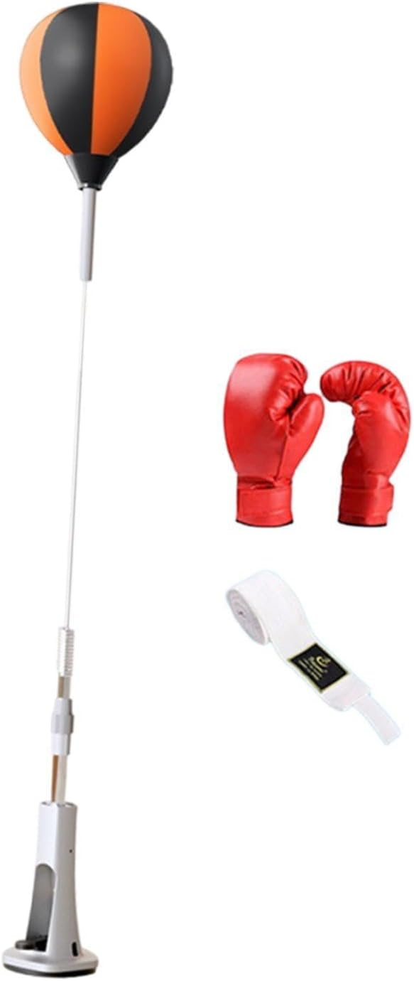 DYNWAVE Boxing Reaction Ball, Boxing Speed Ball Adjustable Height Suction Cup Base with Stand Boxing Punching Bag for Fitness MMA