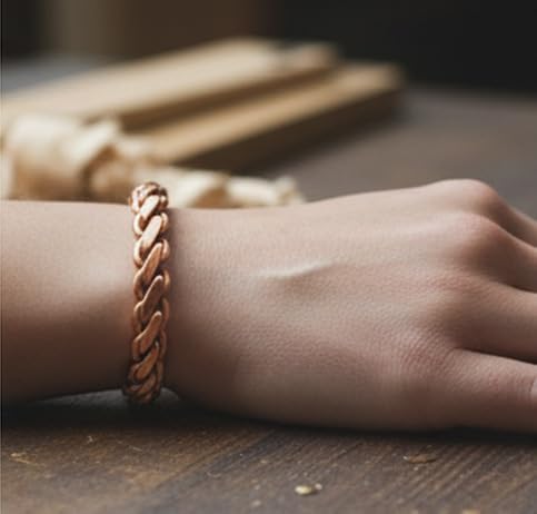 Copper Bracelet Tibetan Style. Hand Forged with Solid and High Gauge Copper Jewelry Cuff for Women Men. Combo of Different Designs