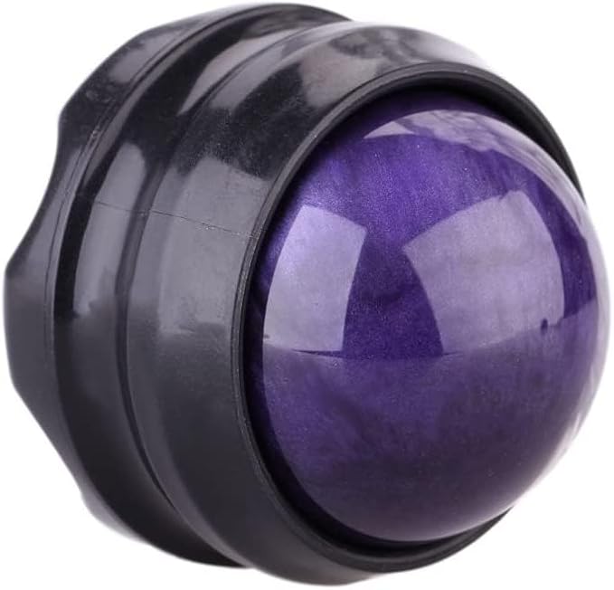 Manual Massage Ball Pain Relief Back Roller Massager Self Massage Therapy & Relax Full Body Tools for Sore Muscle Joint Pain Essential Oils or Lotion Relax (Purple)