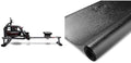 Sunny Health & Fitness Smart Obsidian Surge 500m Water Rowing Machine SF-RW5713SMART + Home Gym Foam Floor Protector Mat