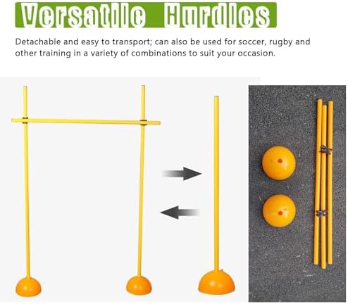 Agility Hurdles Training Poles for Athletes and Coaches, Portable Sports Team Obstacles, Easy to Install, Multi-Function Athletic Speed Hurdles