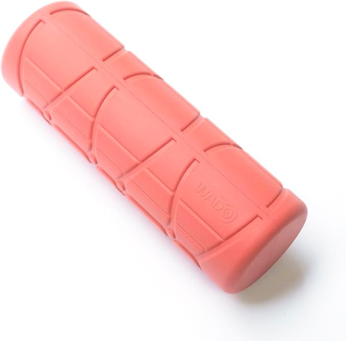 WADO Mini Round Foam Roller for Exercise and Recovery 12" x 4"- Ergonomic Pattern Angle Roller, Body Stretching, Solid PU, 3-Different Density Options (Firm (Deep Pink, 830g))