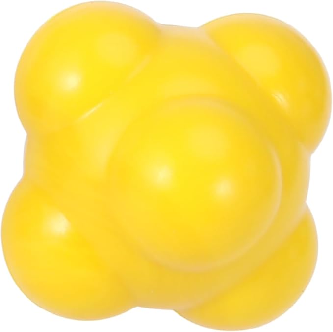 Hemoton Agility Training Reaction Ball Medium Difficulty Sensory Ball for Baseball Skills Development Instant Feedback for Hand Eye Coordination and Reflex Improvement Yellow