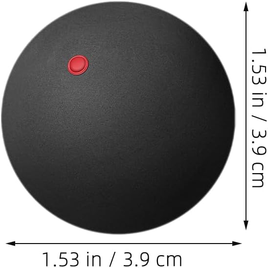 Kisangel 3Pcs Single Dot Training Balls Rubber Racquetballs High Bounce Practice Balls for Indoor Outdoor Squash Training