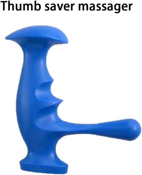 Manual Trigger Point Massage Tool and Thumb Saver for Full Body Deep Tissue Massage, Include 1 Green Thumb Protector Tool, 1 Blue Gun Type Massage Tool, 1 Black Hand Held 3-Legged Massage Knobs