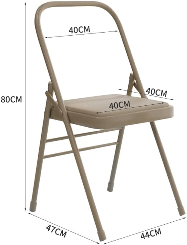 Yoga Assist Chair,Pilates Yoga Chair Freestanding Inversion Chair Folding Balance Training Yoga Stool 44x47x80cm,Beige