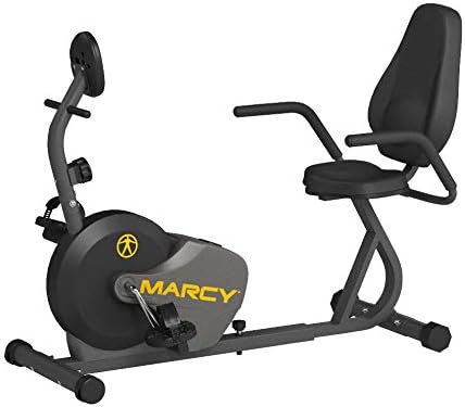 Marcy Magnetic Recumbent Bike with Adjustable Resistance and Transport Wheels NS-716R, 11.00 x 22.00 x 31.00"