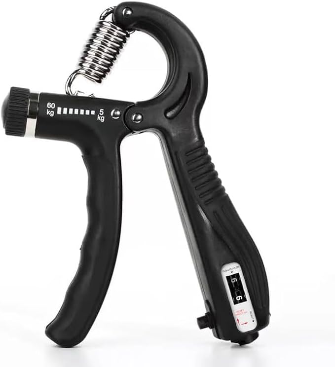 Grip Strength Trainer - Adjustable Resistance 11-132lbs/5-60kg Hand Gripper & Forearm Strengthener Device with Smart Counter for Sports & Rehab