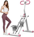 Home Foldable Stair Stepper Machine - Vertical Climber for Full Body Workout, 265 lbs Capacity w/LCD Display & Adjustable Handlebar, Compact Home Gym Equipment for Legs, Abs, Cardio
