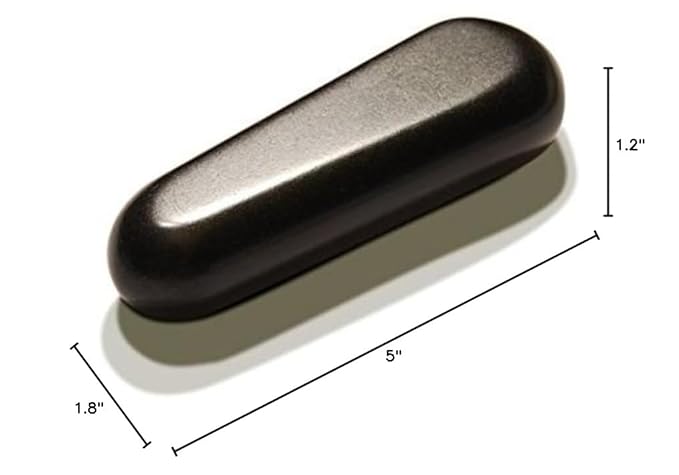 Master Massage 2-Piece Triangular Basalt Hot Stone Set – Pressure Point & Trigger Massage Tool, Thumb Saver Pack, Black
