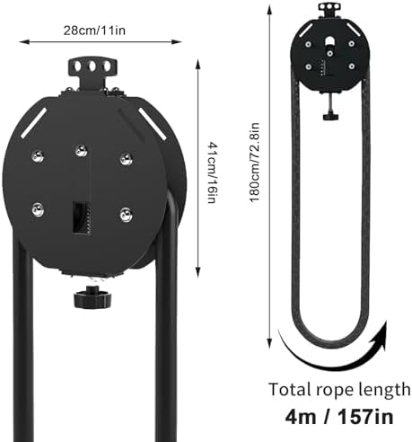 Portable Suspension Trainer with Adjustable Resistance, Endless Rope Cable Machine for Home Workouts, Targets Back, Arms, Grip and Coordination, 4m Circumference