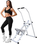 Home Foldable Stair Stepper Machine - Vertical Climber for Full Body Workout, 265 lbs Capacity w/LCD Display & Adjustable Handlebar, Compact Home Gym Equipment for Legs, Abs, Cardio