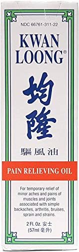 Kwan Loong Pain Relieving Medicated Oil, 2 oz. – Muscle Relief Menthol Oil – Recommended for Back Pain, Arthritis, Shoulders, Knee, Joint Discomfort, & Neck Pain – Sore Muscle Massage Oil - 4 Pack