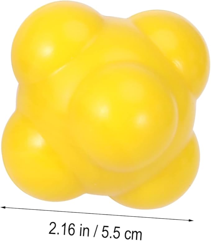 Hemoton Agility Training Reaction Ball Medium Difficulty Sensory Ball for Baseball Skills Development Instant Feedback for Hand Eye Coordination and Reflex Improvement Yellow