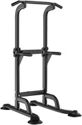 SogesHome Power Tower Pull Up Bar and Dip Station, Height Adjustable Dip Stand Exercise Machine for Home Gym, Multi-Functional Free Standing Strength Training Fitness Workout Station