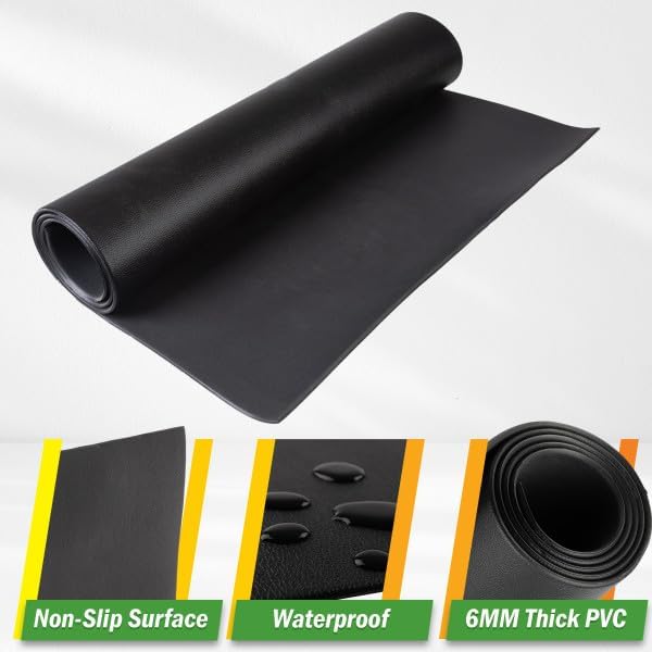 Treadmill & Exercise Equipment Mat – Non-Slip, Waterproof Pad for Bike, Walking Pad, Elliptical or Home Gym – Noise-Reducing Workout Floor Protector by Wakeman