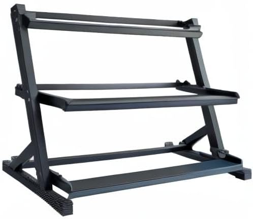 Lifeline Fitness Dumbbell Rack - Three-Tier Weight Storage Organizer for Home Gym - Dumbbell Set Rack Holds up to 1000 Pounds. Storage for Dumbbell Weights, Home Gym Equipment