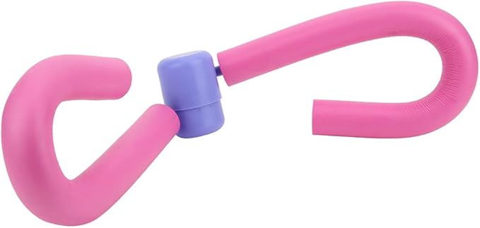 Semme Leg Thigh Exerciser Trainer Portable Gym Equipment Strength Training for Home Workout Fitness Enthusiasts Gray Pink Collodion Metal Spring