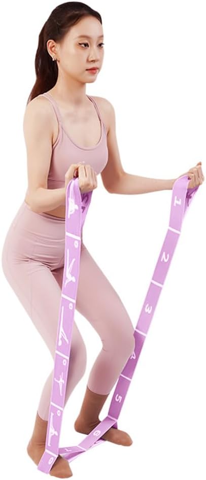 Yoga Strap with 10/12 Loops - Multi-Functional Stretch Band for Pilates, Dance, Gymnastics, Physical Therapy, Flexibility & Resistance Training, Ballet, Latin Workouts