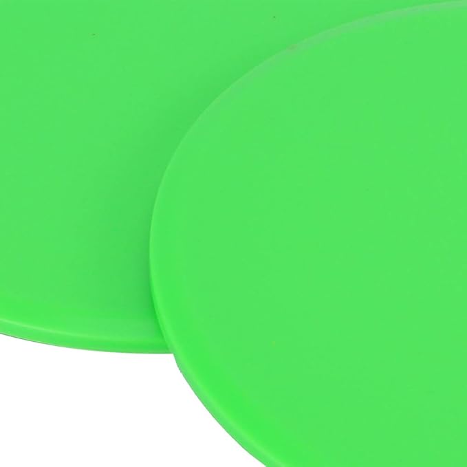 Core Slider Gliding Discs 2Pcs | Full Body Workout for Core Strength/Balance/Stability | Portable Exercise Discs for Home/Gym/Travel | EVA ABS Round Green Design