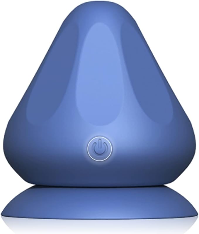Suction Cup Cordless Personal Massager Mountable Self Massage Tool, Handheld Powerful 8 Vibrations Massage Tool for Hand, Neck, Shoulder Back Massager Body Relief (Blue)
