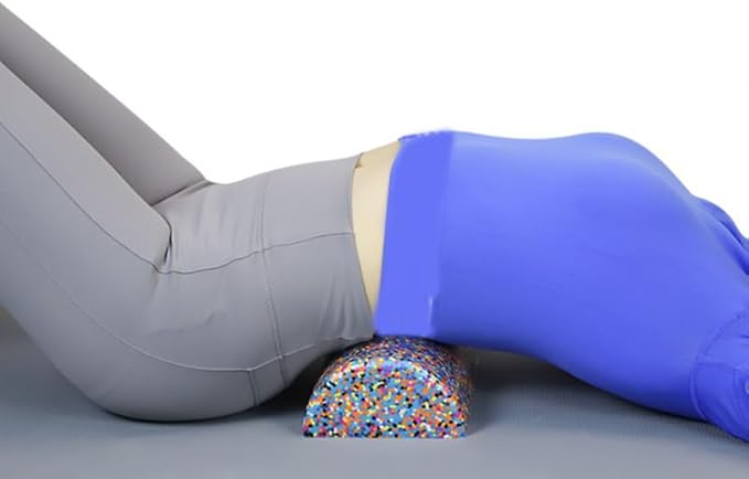 Mipcase Half Foam Roller for Physical Therapy : Soft EPP Foam Exercise Roller for Yoga Pilates Stretching Balance Training, 11.79X5.89X2.95in (Colorful)