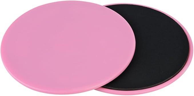 Core Exercise Discs, 2 Pack Pink Sliding Fitness Sliders for Home Gym, Yoga, Pilates, Cross Training, Physical Therapy