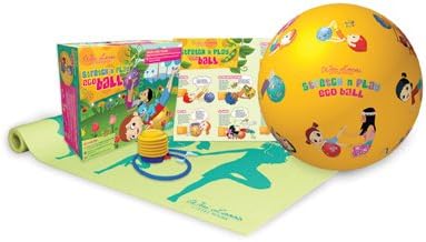 Wai Lana Little Yogis Eco Ball & Mat Kit – Kid’s Yoga Set for 3 yrs. and up, BPA & Lead Free