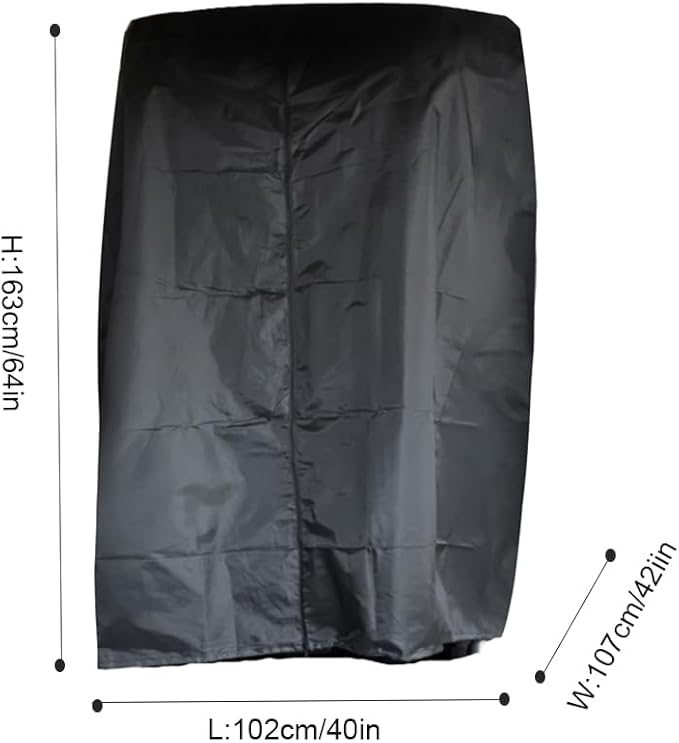 Pull Up Bar Station Cover 40x42x64in Protective Cover Strength Training Dip Stands Protection Gym Machine Cover for Indoor or Outdoor Power Tower/Pull Up Dip Station (Grey)