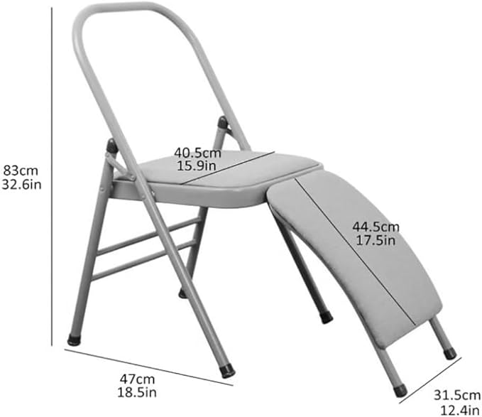 Pilates Yoga Chair,Iyengar Yoga Chair,Yoga Inversion Chairyoga Assist Chair,with Lumbar Back Support,Backless Chair Yoga Chair,Blue
