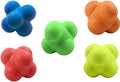 MUXSAM 7cm Hexagonal Reaction Bouncing Ball, Speed Ball Agility Reaction Trainer Reflex Training Equipment for Hand-Eye Coordination Reaction Training, 5-Piece Mixed Colors