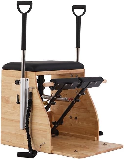 Professional Pilates Stability Chair with Split Pedals & Handles, Versatile Combo Reformer for Home & Studio, Pilates Exercise Equipment for Strength & Flexibility